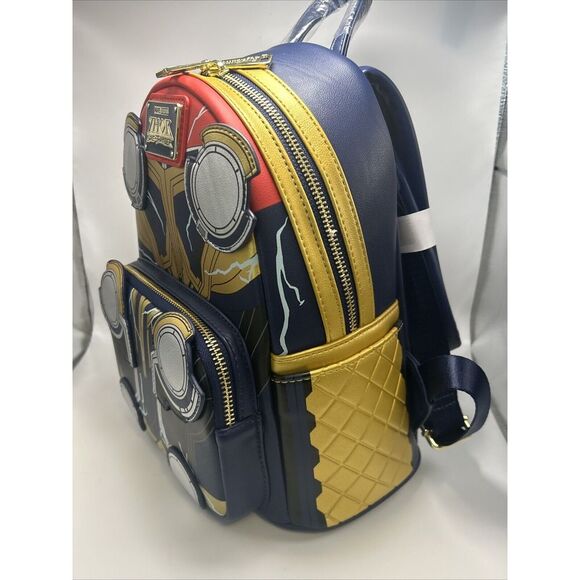 Loungefly Thor: Love and Thunder Glow-in-Dark Cosplay Mini Backpack Purse NWT - Picture 6 of 16